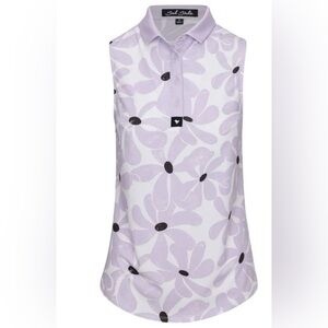 Bad Birdie Lilac Floral Sleeveless Athletic Casual Golf Blouse XS